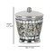 Vanity Jar | Stylish Storage for Swabs, Sponges & Bath Salts | Decorative Canister with Ice Mosaic Finish